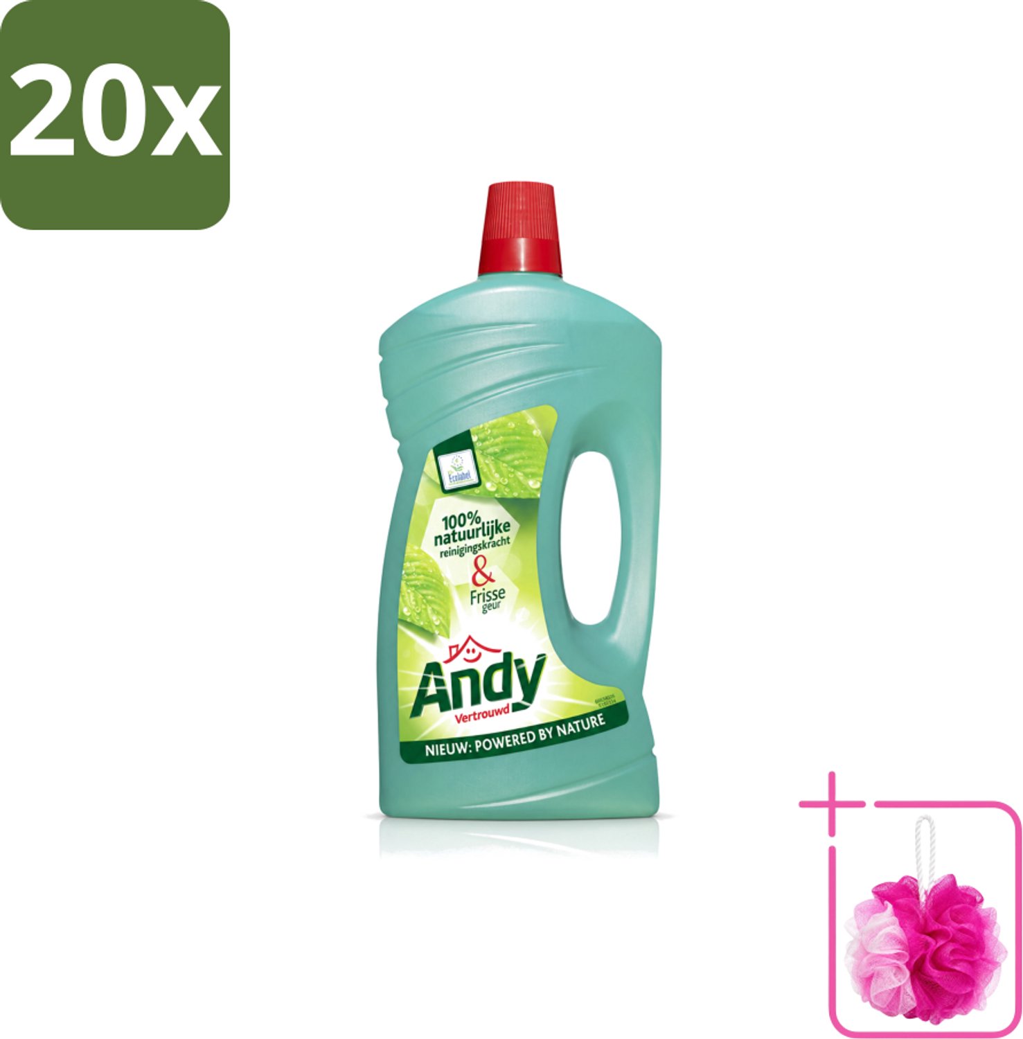 20 x Andy - Vertrouwd - Allesreiniger - Fris & Vertrouwd - 1L - Bulkverpakking - Allesreiniger - Douchemop - Natuurlijke reiniger