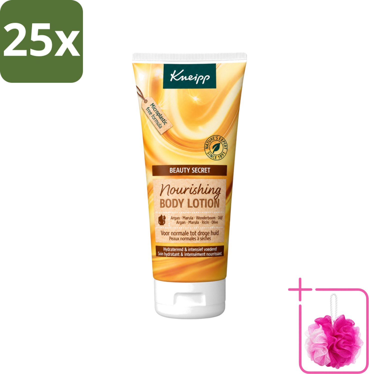 25 x Kneipp - Body lotion - Beauty Secret - Voor normale tot droge huid - 200 ml - Bulkverpakking - Beauty secret - Douchemop - Huidverzorging