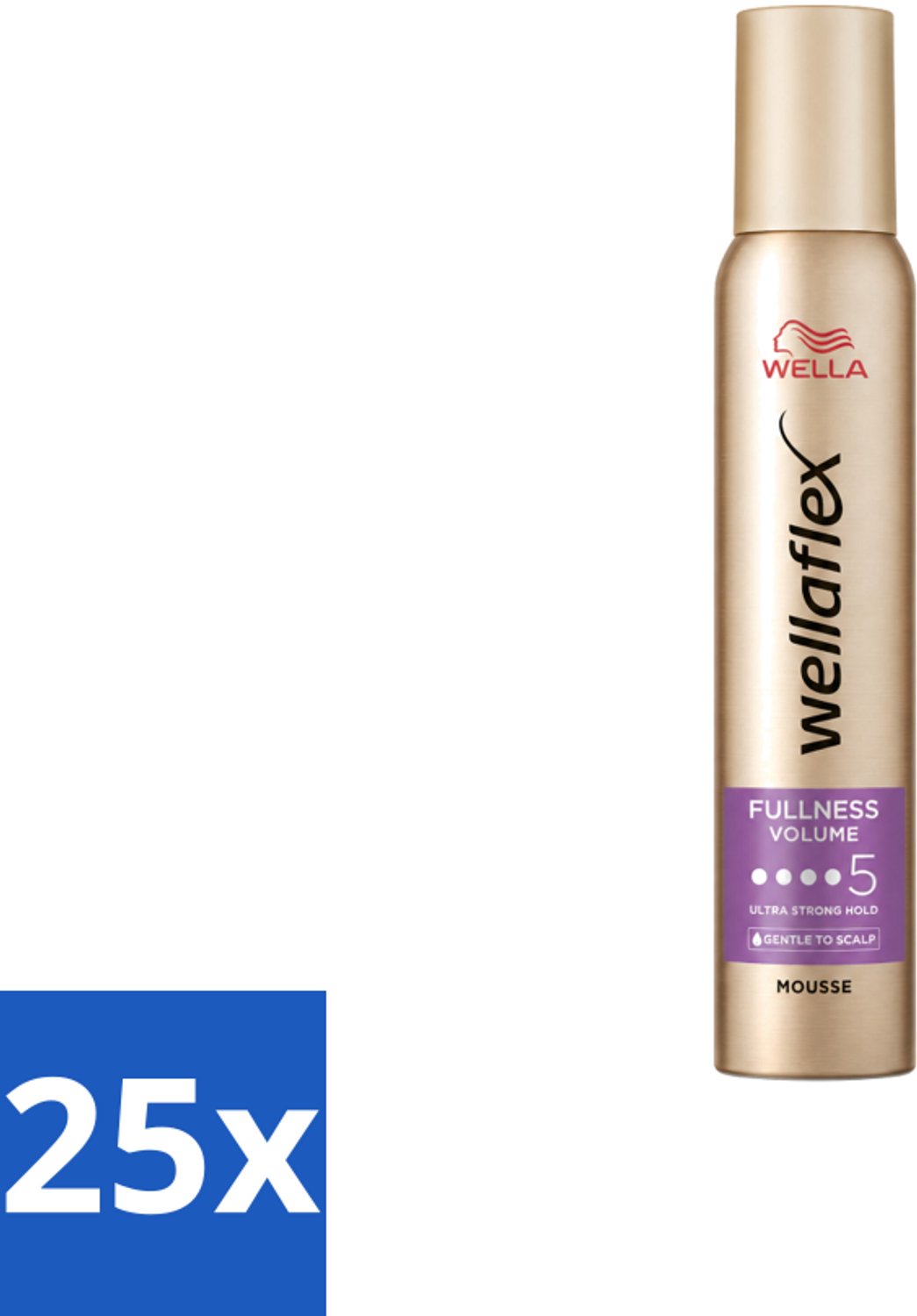 25 x Wella – Flex Fullness Volume Ultra Strong – Haarmousse – 200 ml - Voordeelverpakking - 25 stuks