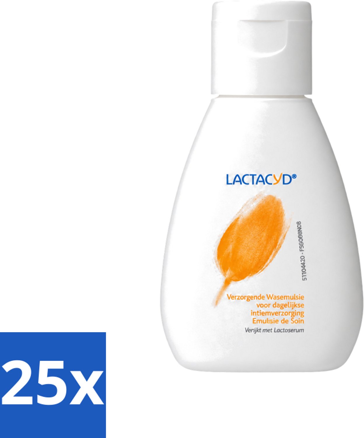 25 x Lactacyd – Verzorgend – Mild en pH-vriendelijk – 50 ml - Voordeelverpakking - 25 stuks