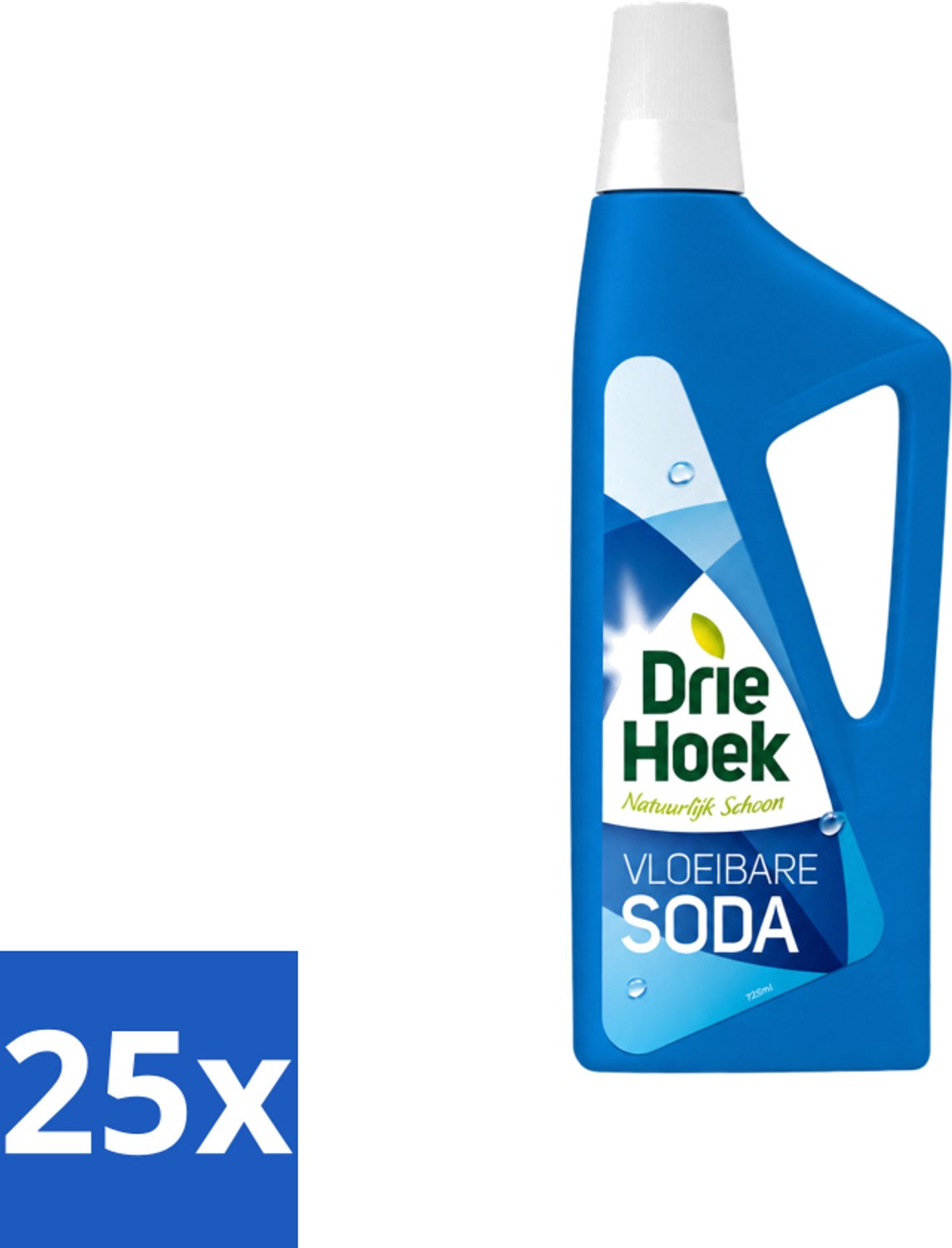 25 x Driehoek – Vloeibare Soda – 725 ml - Voordeelverpakking - 25 stuks