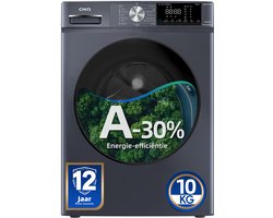 CHiQ CFL100-14586IM3XA - Wasmachine - 10 KG - Space Pro - A-30% - 16 programma's - AI Smart - Stoomwassen & Quick Wash - 12 jaar garantie op motor