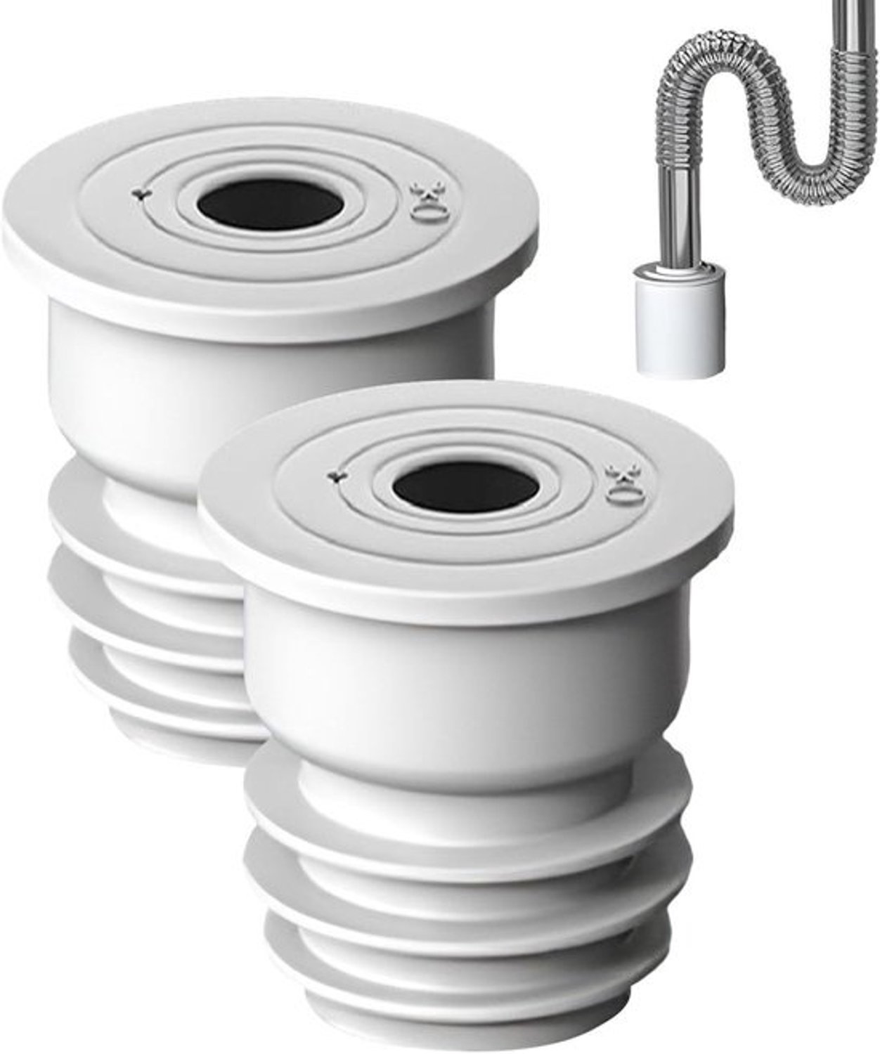 Afvoerafdichtplug - Geurstopper - voor gebruik met wasmachine - Anti-geurwerking - 35-40 mm - Grijs
