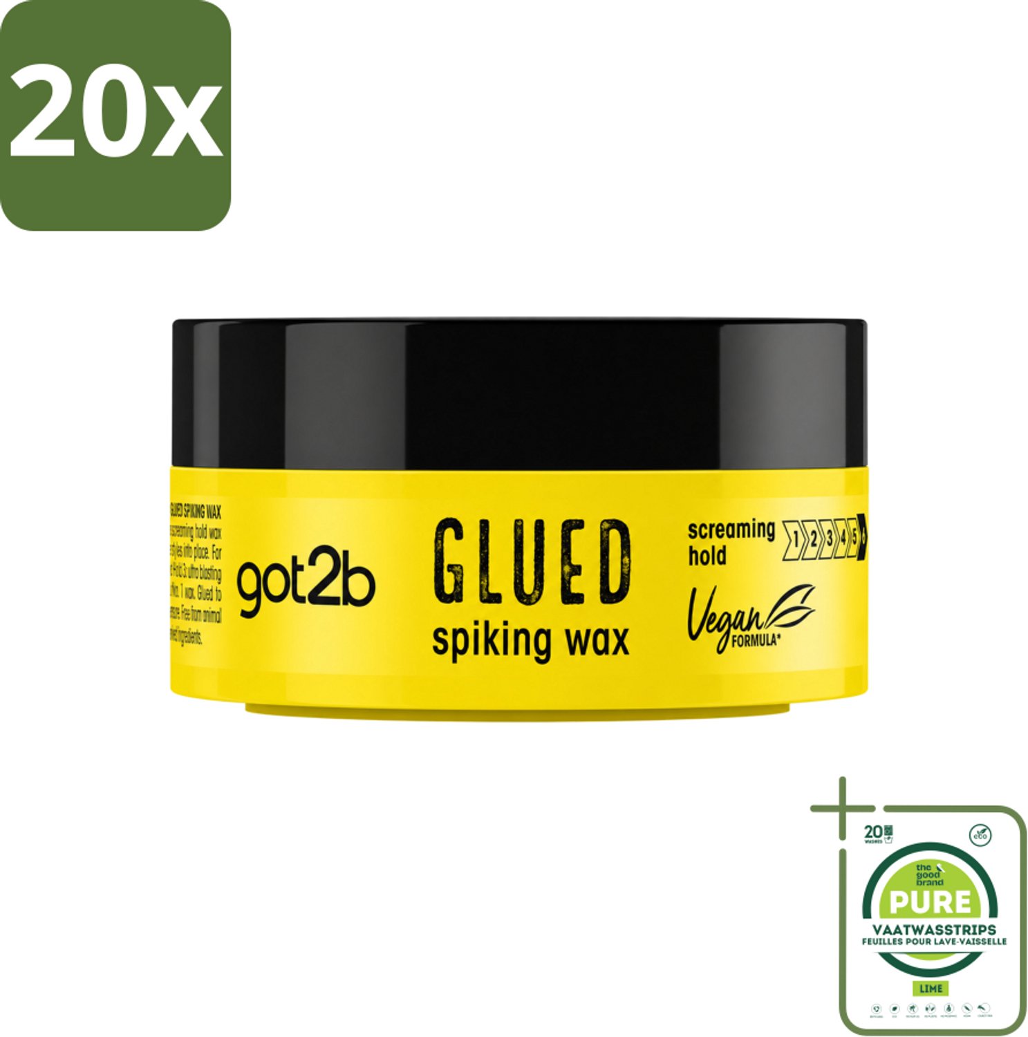 20 x Got2B - Spiking Wax - Glued - 75 ml - Grootverpakking - Vaatwasstrips - Haarkleur - Haartypen - Haartypen - Haartypen - Haartypen