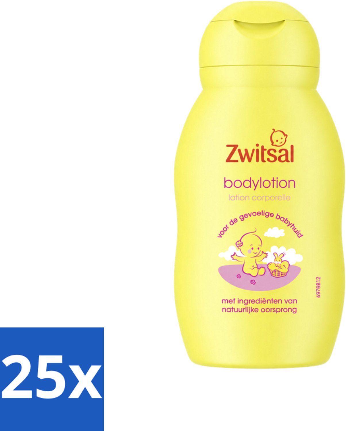 25 x Zwitsal - Verzorgende Bodylotion - Gevoelige Babyhuid - 75 ml - Voordeelverpakking - 25 stuks