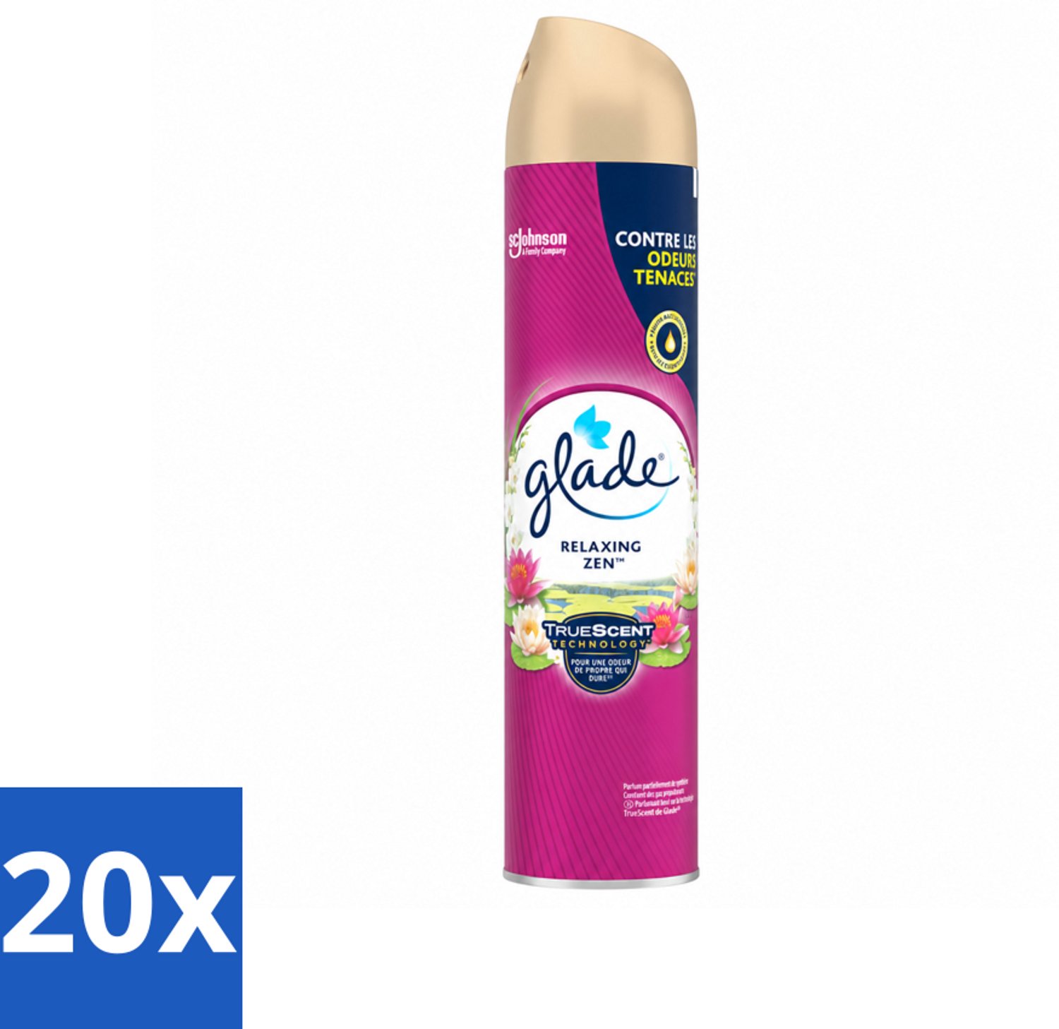 20 x Glade - Luchtverfrisser Spray - Relaxing Zen - 300 ml - Voordeelverpakking - 20 stuks