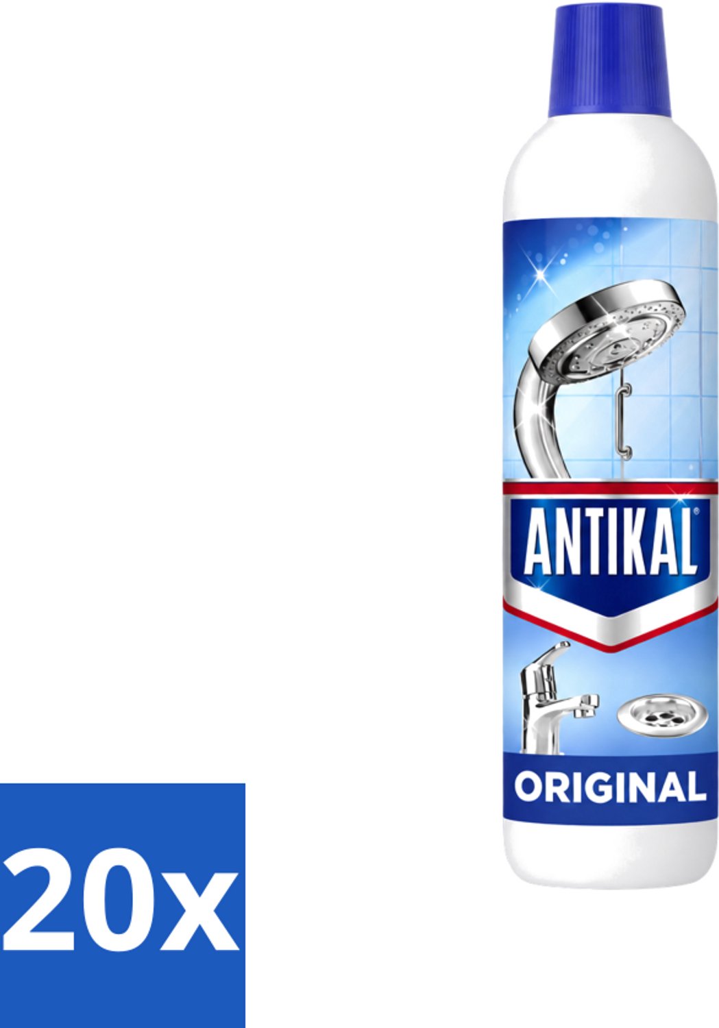 20 x Antikal Original Gel - Kalkreiniger - Extra Hechting - Diepwerkend - 750 ml - Voordeelverpakking - 20 stuks