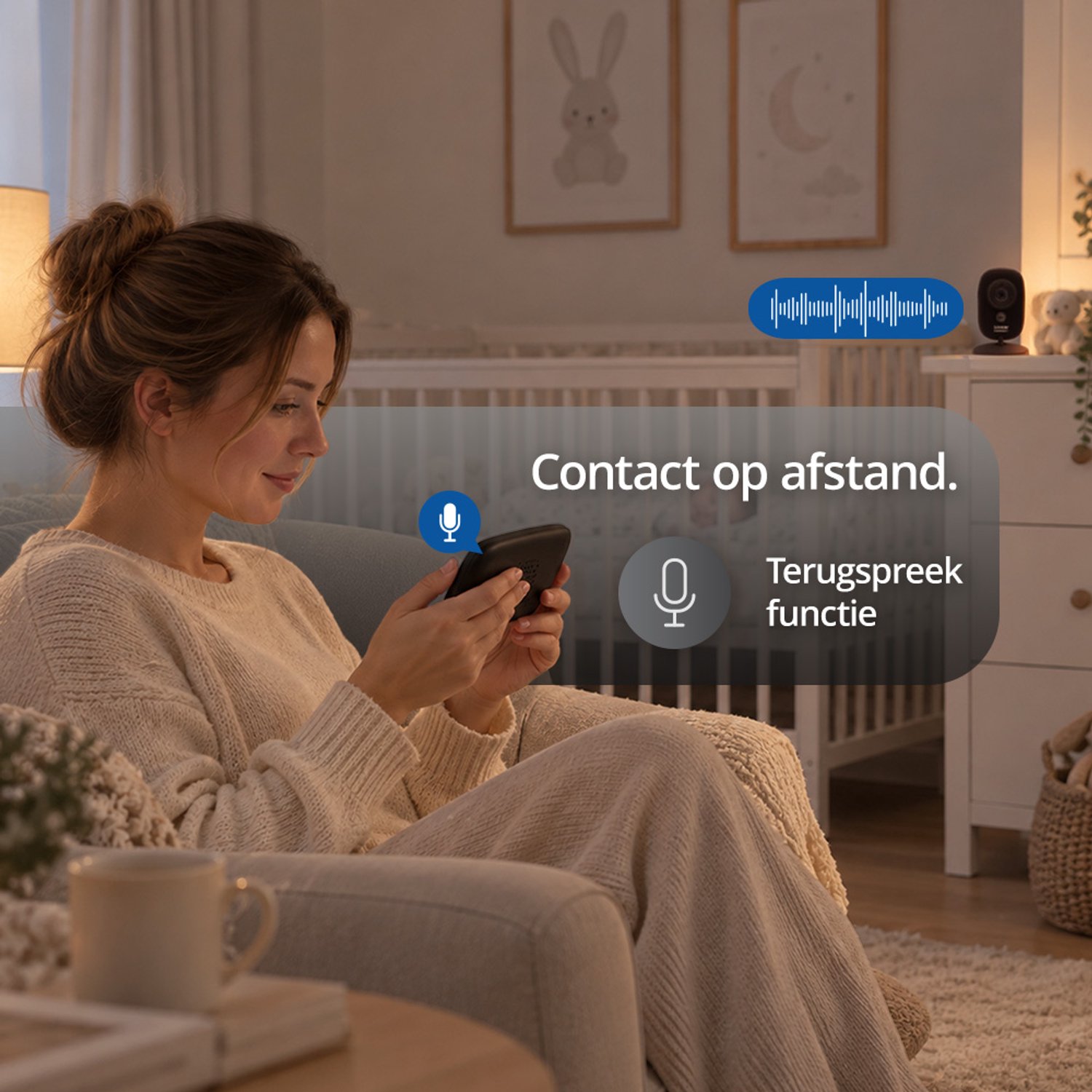 LUVION® Platinum 3+ Black - Babyfoon met Camera - Uitbreidbaar tot 2 Baby Camera's - Premium Baby Monitor thumbnail 5