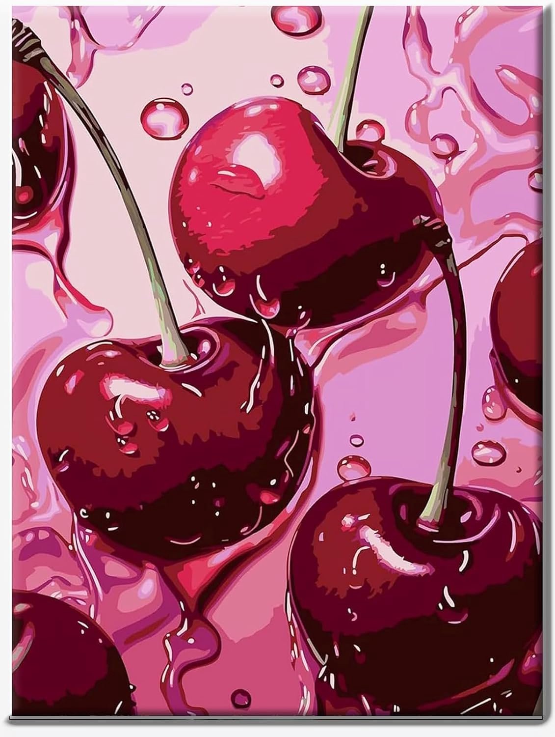 DS 5D Diamond Painting Kit, DIY Diamond Painting voor volwassenen, 30 cm x 40 cm Diamond Painting, Schattig Kersenroze