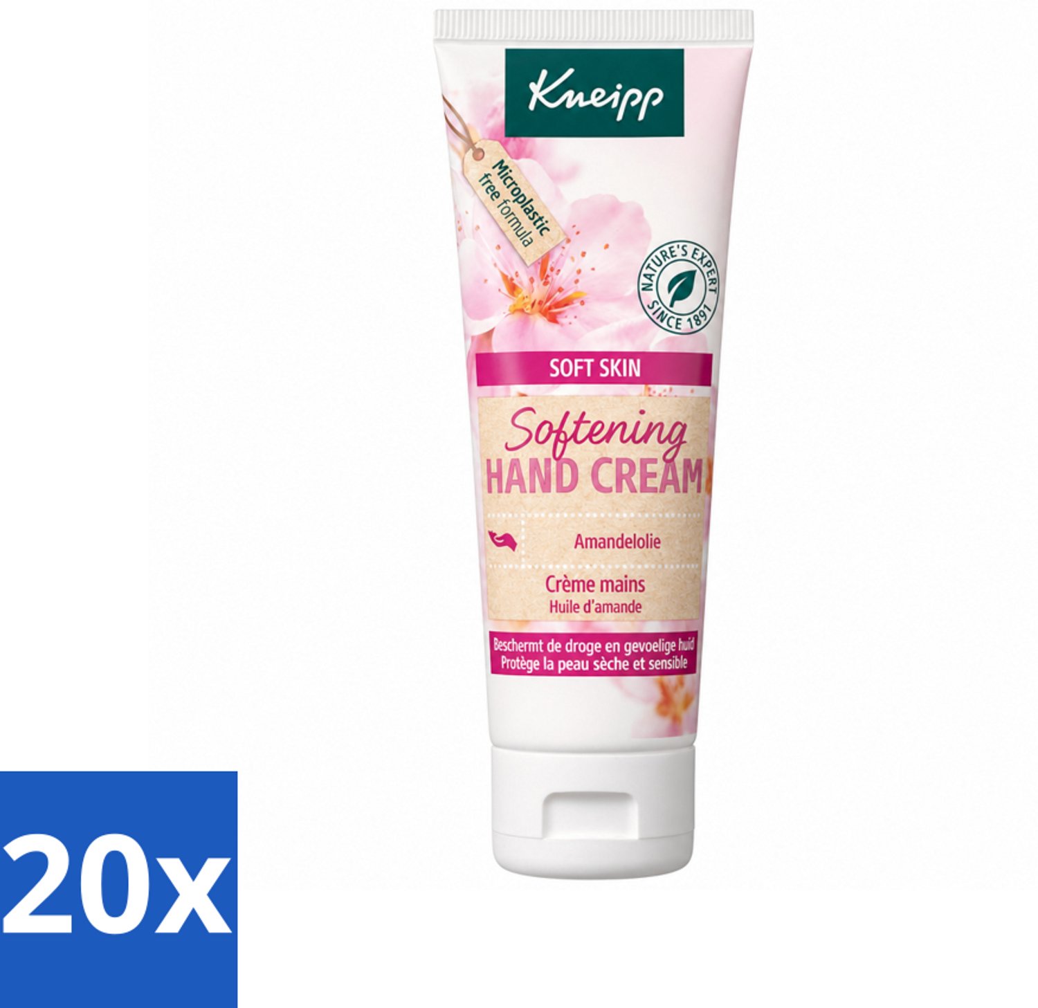 20 x Kneipp - Handcrème - Soft Skin - Amandelbloesem - 75 ml - Voordeelverpakking - 20 stuks