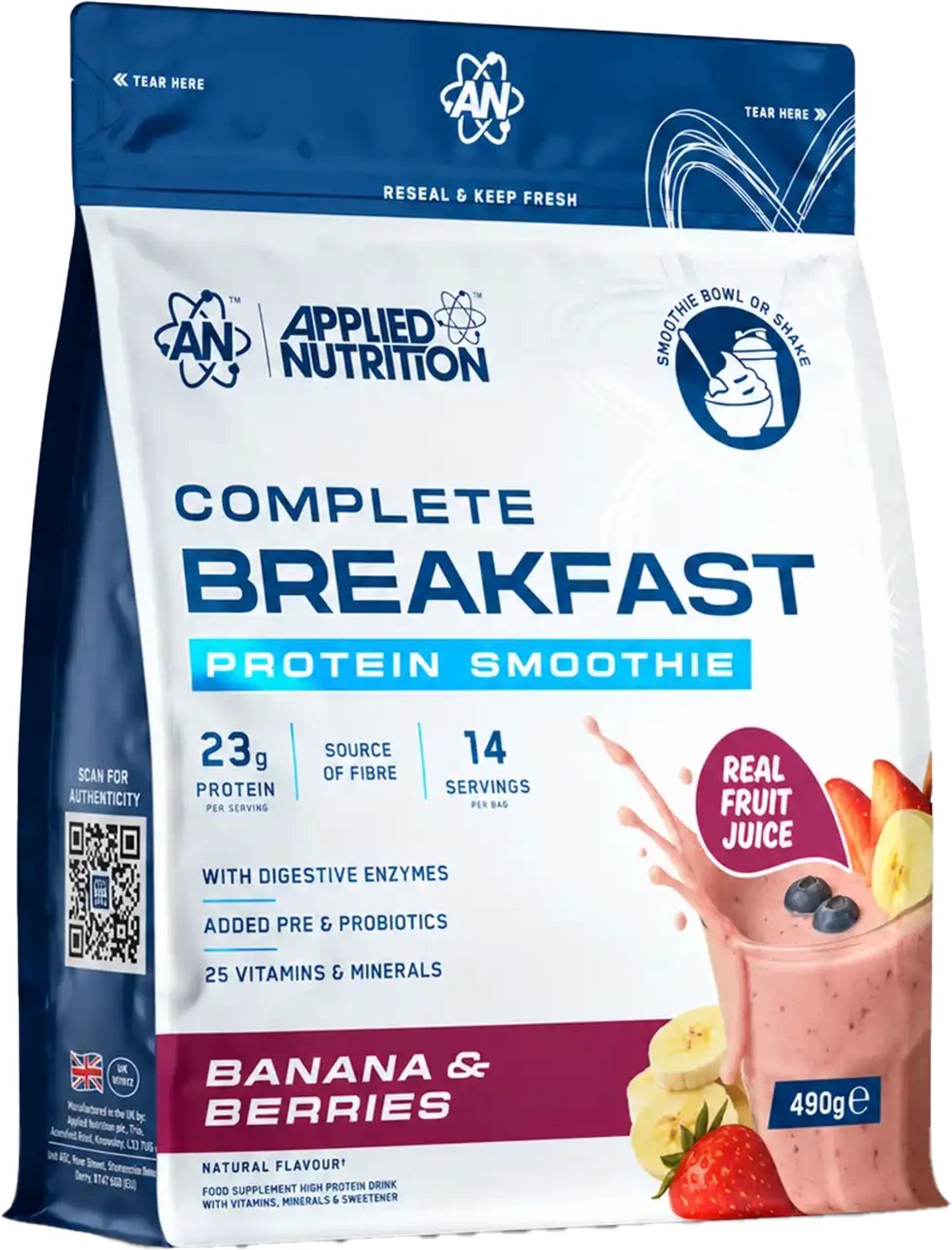Complete Breakfast Smoothie - 490 g - Banana & Berries