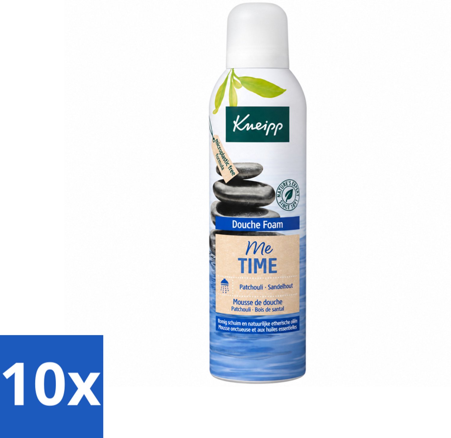 10 x Kneipp - Douche schuim - Me‑Time - Patchouli & Sandelhout - 200 ml - Voordeelverpakking - 10 stuks
