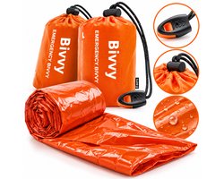 BOTC Noodslaapzak - Survival Slaapzak - 2 stuks - Emergency Sleeping Bag - Outdoor slaapzak - Backpack - Oranje