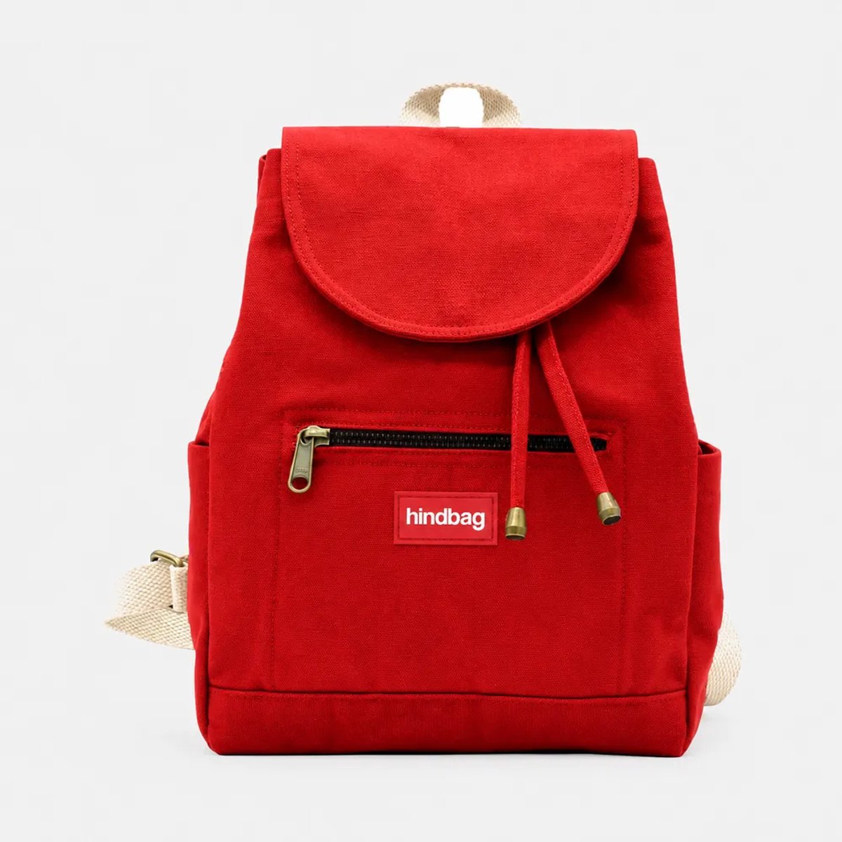 Hindbag mini rugtas Eliot rood - biologisch katoen