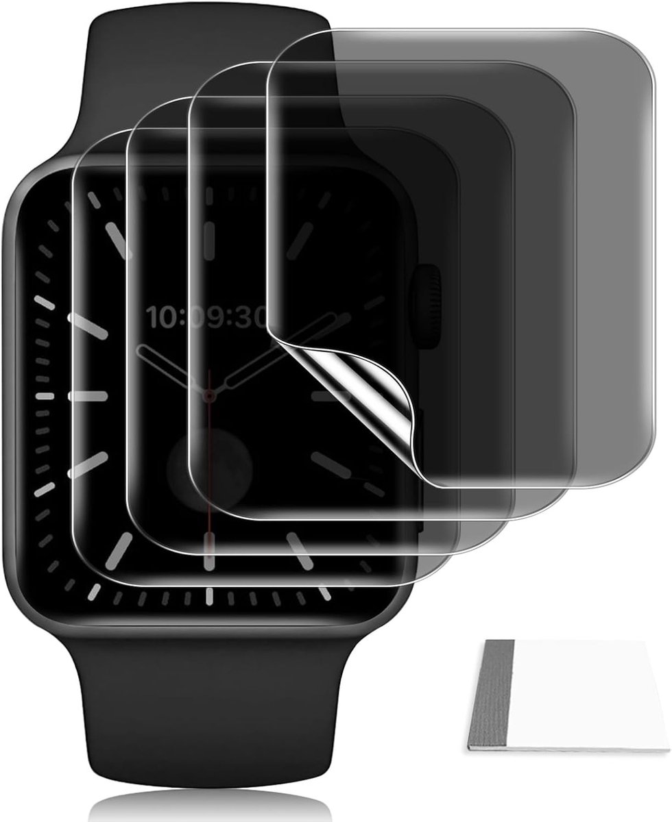 4 stuks zichtwerende folie voor Apple Watch Series 3/2/1 42 mm, HD Sensitive Flexibele TPU beschermfolie, krasbestendig, eenvoudig aan te brengen, displayfolie, privacy voor iWatch Series 3/2