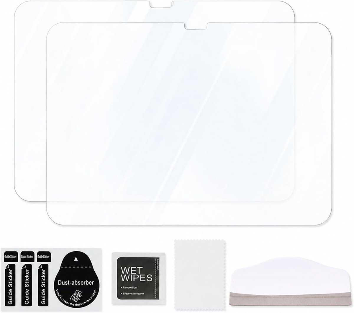 2 stuks displaybeschermfolie voor iPad A16 11e / 10e generatie (2025/2022 10,9 inch), PET-bescherming, mat, ontspiegeld voor tekenen, schrijven, inclusief applicatieset en rakel