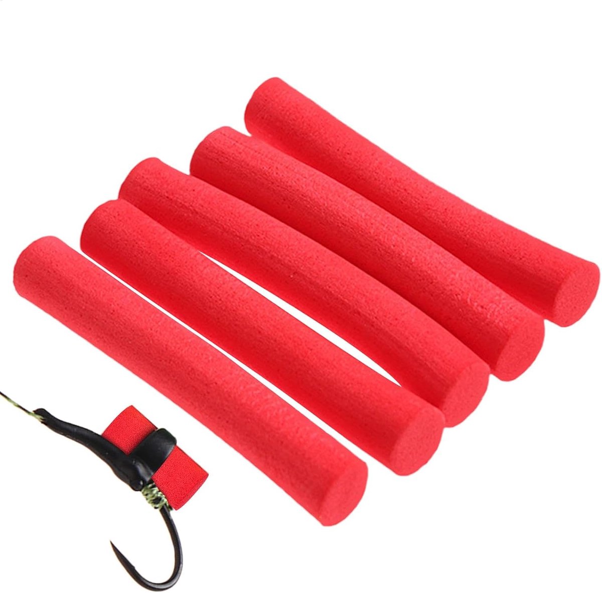 Foam Stick | 5x EVA Karpervissen Foam Aas Float Cilinder - Pop Up Lokken Feeder Tackle, Lichtgewicht Vliegbinden Rig Materialen Haak voor Vijver River