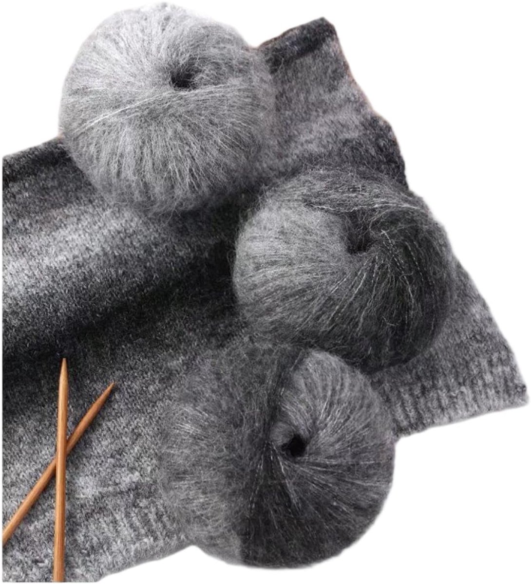 Breiwol op kleurniveau, luxueus haakgaren voor knutselwerk, gezellige truien, warme doeken, 4/8 stuks (50 g)