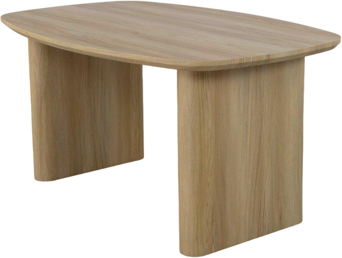 Eettafel Japandi deens ovaal 160cm lichtbruin MDF Juno deens ovale eetkamertafel Japanse stijl
