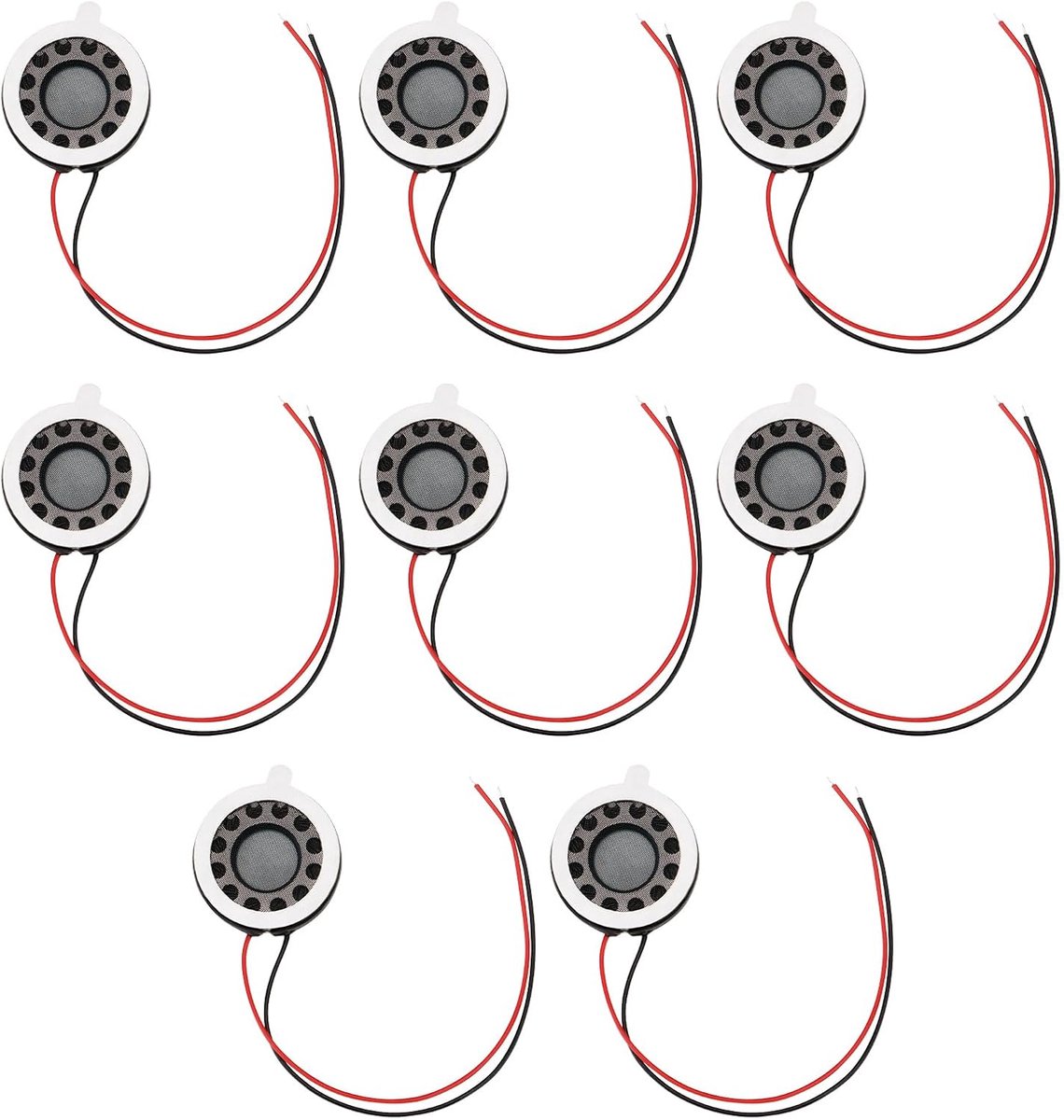 Idea 8 stks 18mm 8 Ohm 0.5 W Mini DIY Speaker Draad Lengte 80mm Ronde Vorm Vervanging Luidspreker voor Muziek Spelers Deurbellen Alarmen