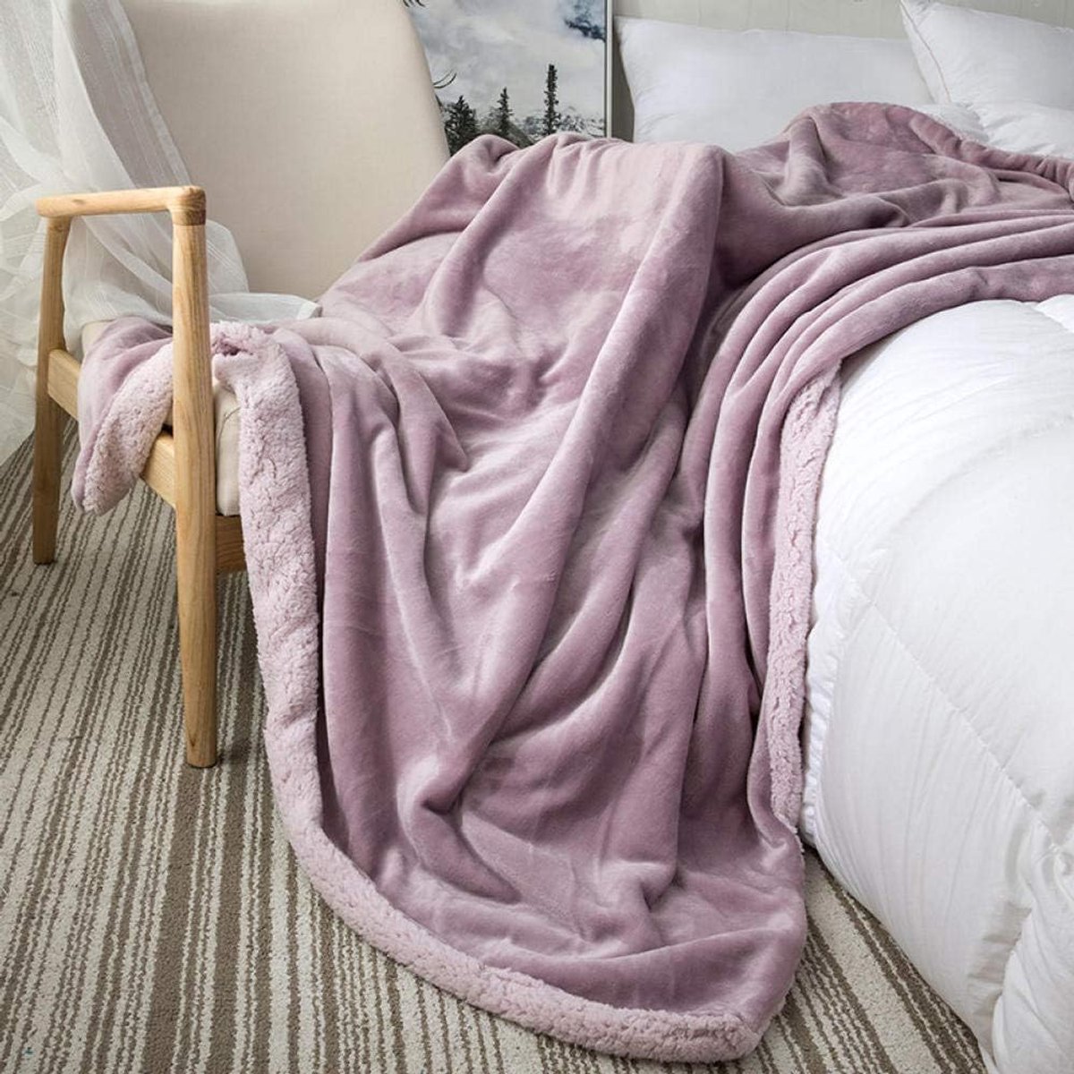 Graden van comfort gewogen deken queen size voor volwassenen - gelijkmatige gewichtsverdeling met premium glaskralen | Warme zware deken voor gebruik door één persoon -12_180 * 200 cm