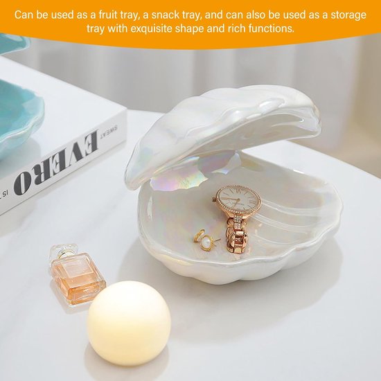 Schelp Parel Nachtlampje Keramische Schelp Lamp, Schelp Parel Licht Schelp Decoraties Nachtlampje Schelp Parel Lamp Nachtlampje Voor Slaapkamer, Woon — afbeelding 4