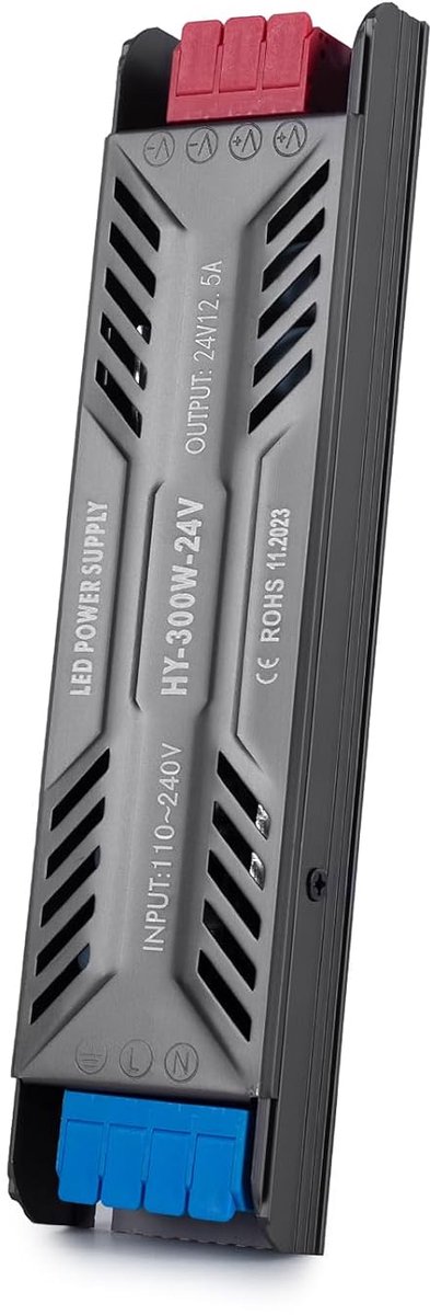 LED transformer 24V 300W - ultra dun - constante spanning - ideaal voor LED verlichting - ShopVlot