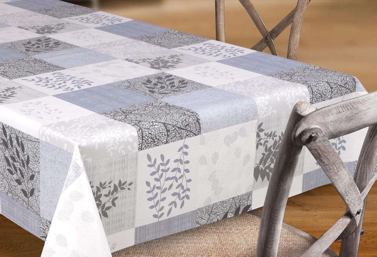 SnelShoppen - Waterdichte Tafellaken Oilcloth - Wasbare Tafelkleed - Beschermende Tafelbescherming voor Binnen en Buiten - Motief Fancy - Vierkant 140