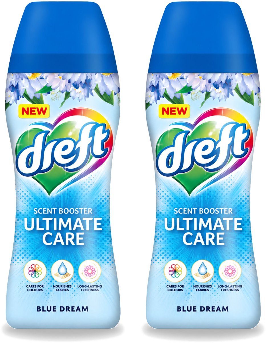 2 x Dreft - Ultimate Care - Wasverzachter - Geurbooster - Gekleurde Was - Blauwe Droom - 15 Wasbeurten - Voordeelverpakking - 2 stuks