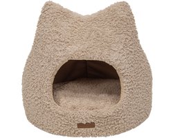 Animal Boulevard CURL PLUSH Iglo - Hondenhuisje - Kattenhuisje - Kleur: Beige - Maat XS: 45x45x42 cm