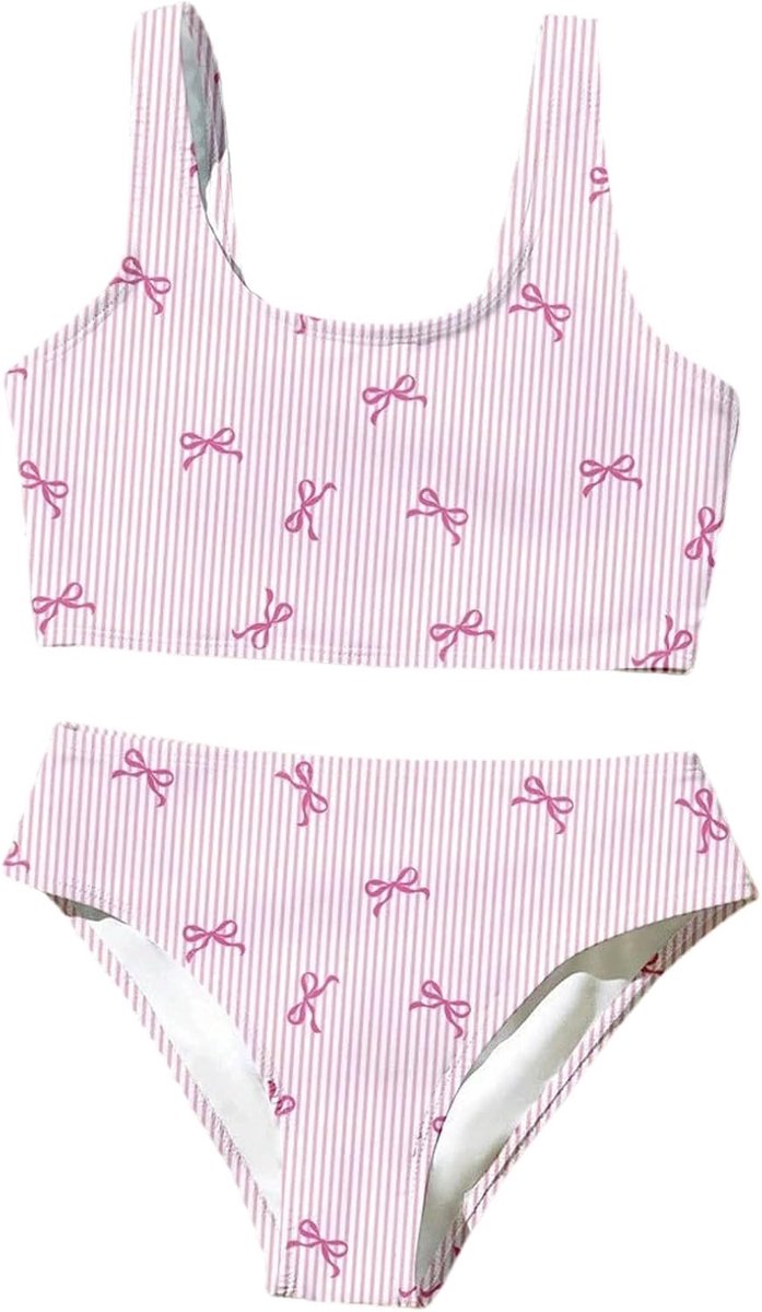 Badpak voor meisjes, kinderen, bikini, 2-delig, ruches, eenhoorn, uv-bescherming, zwemmen, zwembad, strand, vakantie, zomer, sneldrogend, A9