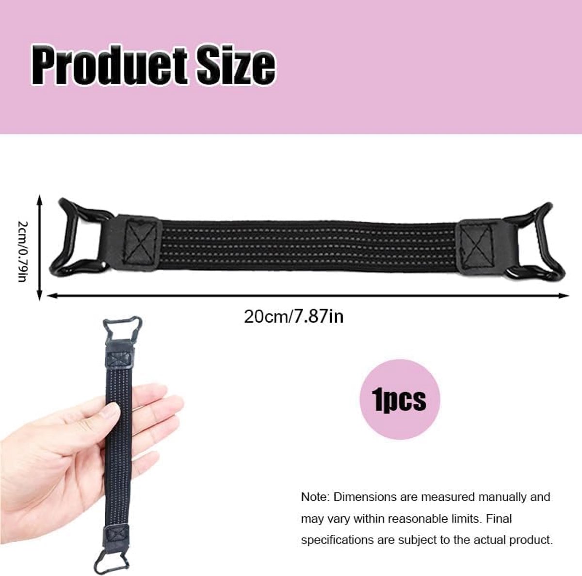 Antislip, universele band voor tablet, pc en e-reader, bediening met één hand, elastische polsband, draagbaar, zwart