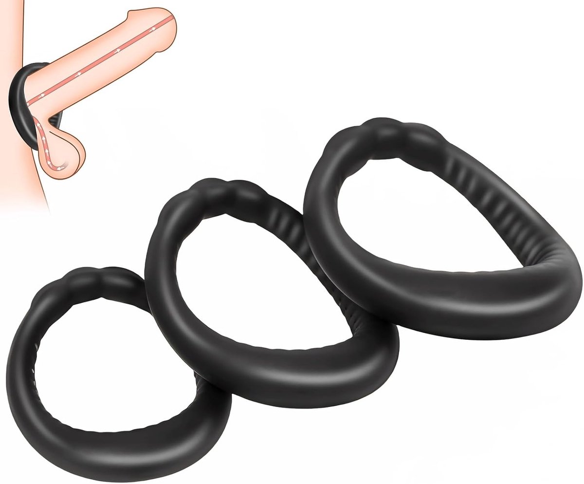 Penisringen voor Mannen, Siliconen Cockringen voor Potentie, Vertraging van Ejectie Ring, Penissieraden Kuisheidsbondage BDSM Seksspeeltjes