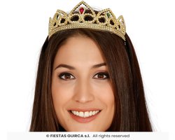 Fiestas Guirca Prinsessen diadeem - kroon - volwassenen - verkleed haarband - koningin