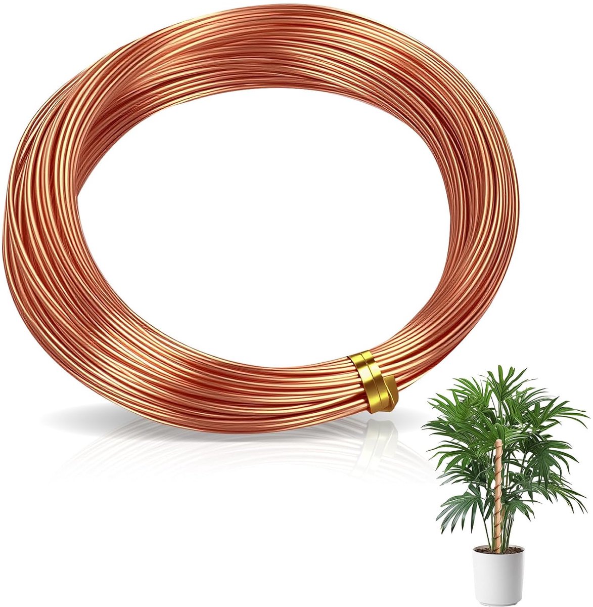 Koperdraad, Ø 1 mm, 20 m, spoel van geëmailleerd koper, T2, voor doe-het-zelvers, elektronica en tuinieren, slakkenbescherming