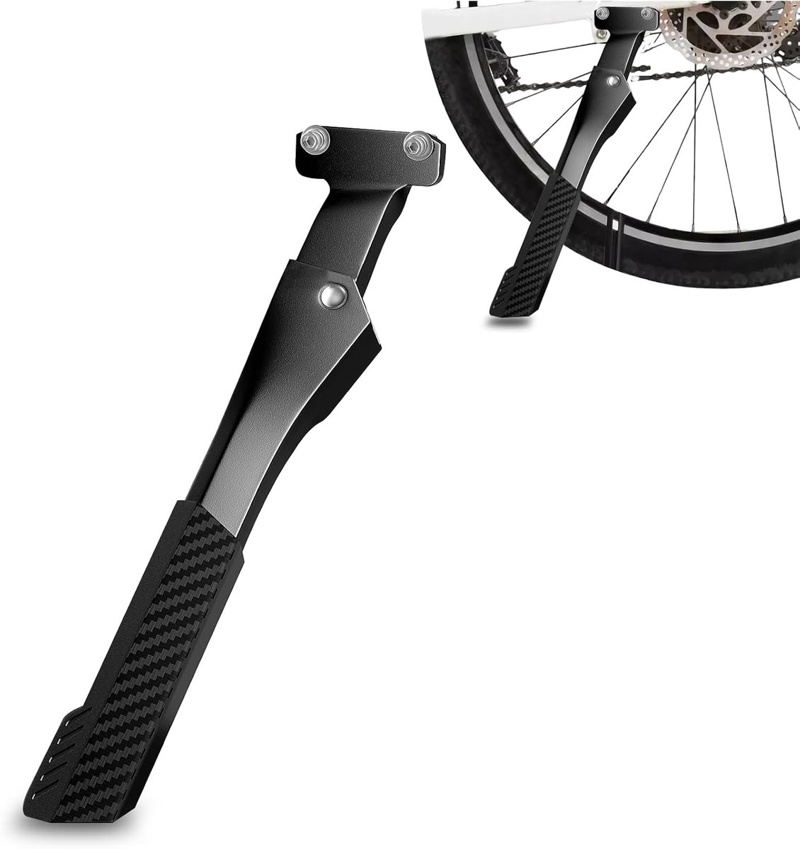 Zijstandaard fietsstandaard Bike Stand 24-29 inch (61-74 cm) in hoogte verstelbaar, standaard voor mountainbike, 40 mm lochafstand, fietsstandaard achterwiel voor racefiets