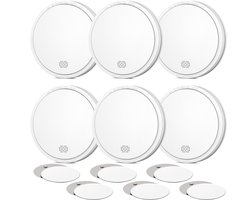CPVAN Rookmelder - 10 Jaar Batterij - Inclusief Test/Silence Knop en LED Indicator - Voldoet aan EN 14604 - Geschikt voor Woonkamer - Keuken - Caravan en Kantoor - Model: FSI-3004 - 6 Stuks