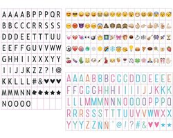 Letters symbolen tekens 225 stuks set voor Lightbox A4