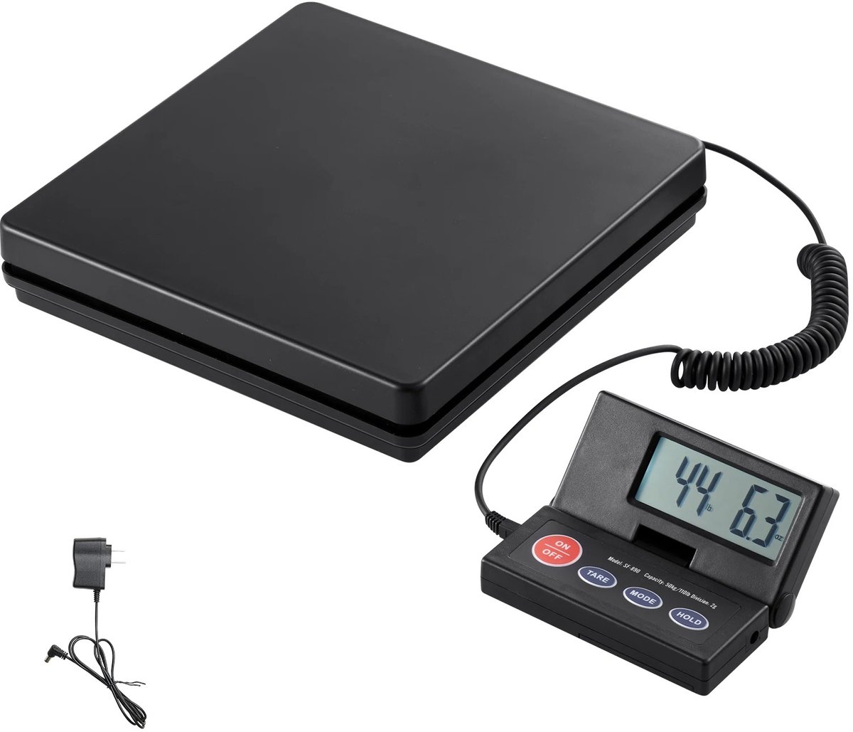 Heidat digitale weegschaal - Post en Pakketten wegen - 2 grams nauwkeurig - LCD Scherm - Adapter - AC/DC-voedingsoptie - Tarra en Hold functie