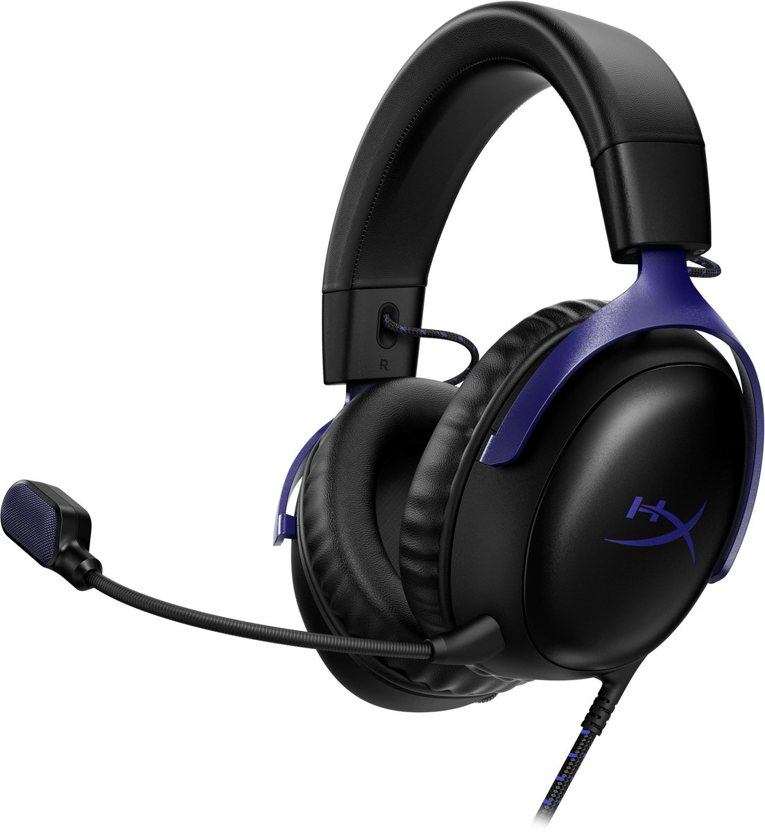 HyperX Cloud III - Game Headset - Bedraad - Over-Ear - 53mm Drivers - USB-C - 3.5mm - Zwart/Blauw