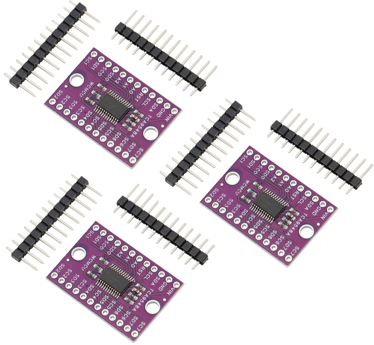 I2C IIC Breakout Board Module 1,65V-5,5V 8-kanaals Uitbreidingsontwikkelbord Acht Bidirectionele Transferswitches voor Arduino en serverrouter (Verpakking van 3)