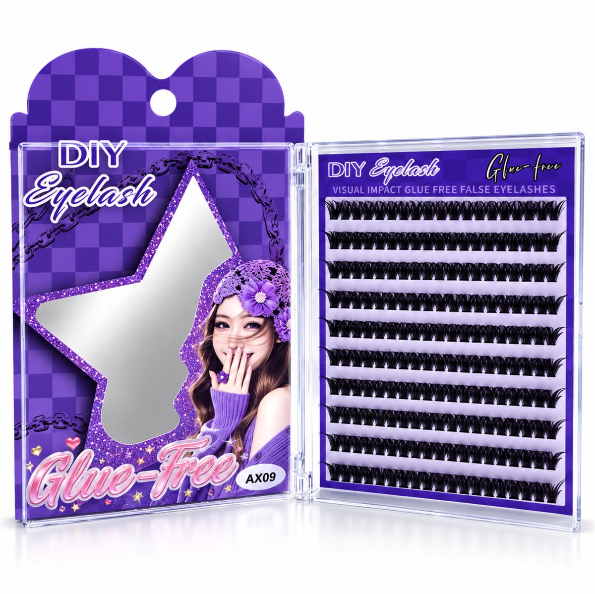 Guardian Beauty Wimper Naturel - Lijmvrije Extensions - Cluster Wimpers - Kunstwimpers - Code: AX09