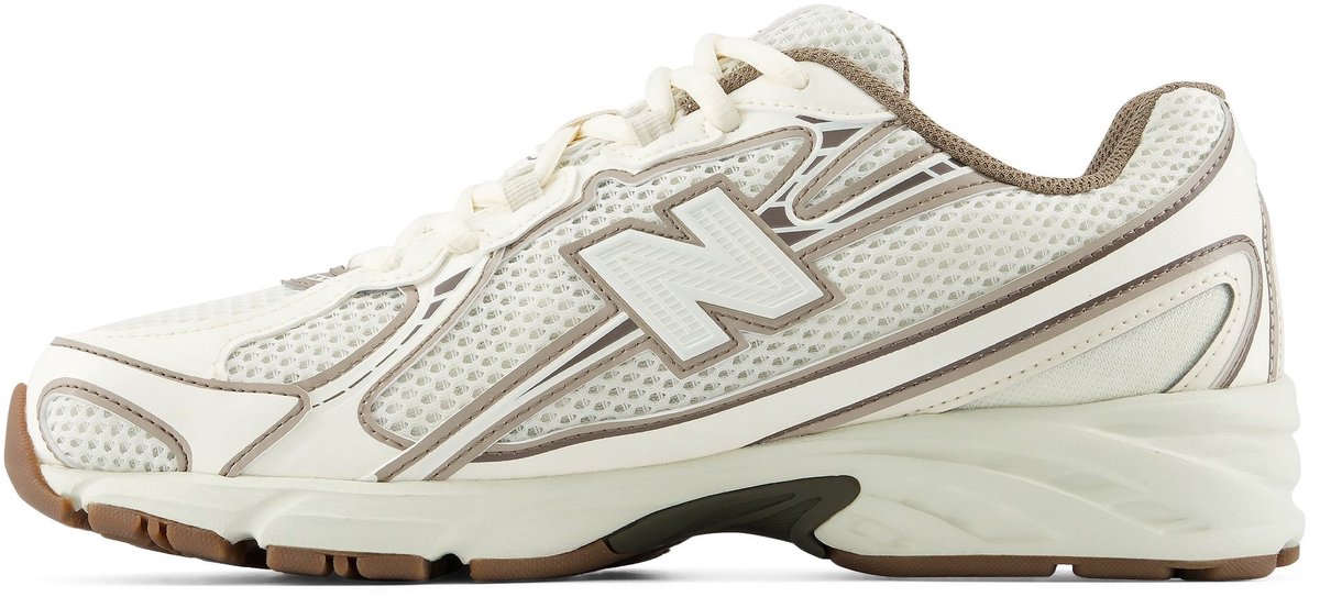 New Balance 740 Unisex Dark Mushroom Angora Wit
