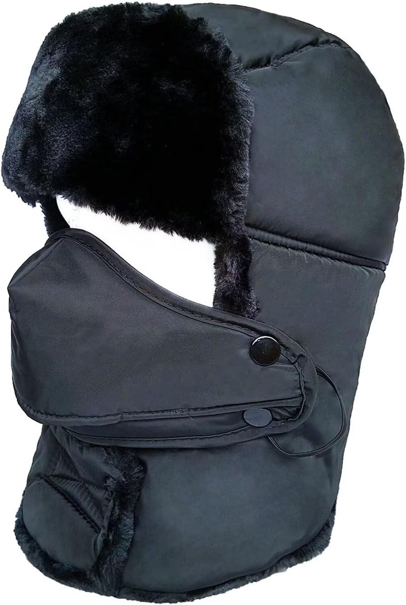 Bommenwerperhoeden, unisex trapper hoed van imitatiebont warme muts winddichte pilotenmutsen met oorklep en winddicht masker voor schaatsen, skiën, jagen en andere buitenactiviteiten