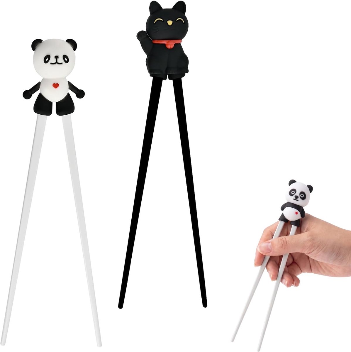 2 paar eetstokjes voor kinderen - training chopsticks - Antislip eetstokjes voor kinderen - Herbruikbaar - Bestek - voor peuters en beginners
