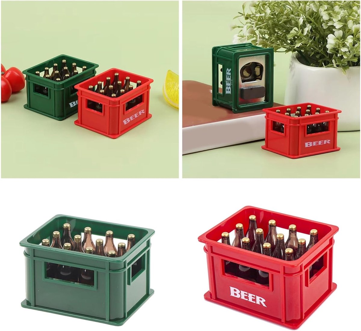 Image of 1/12 schaal poppenhuizen miniatuur bierfles met kist leven zoals bierkrat model project accessoires voor modelverzamelaars