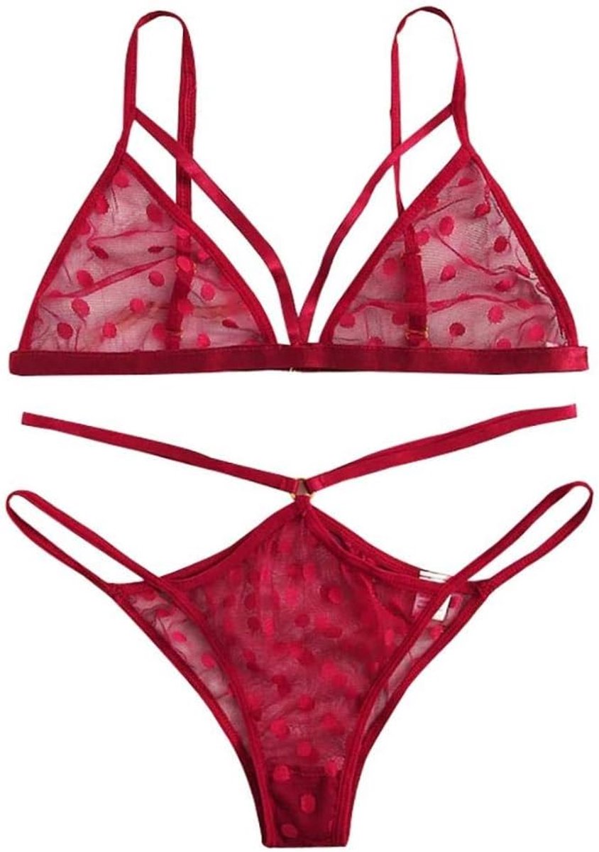 Lingeriesets dames Vrouwen sexy ondergoed draadloze transparante bh string set