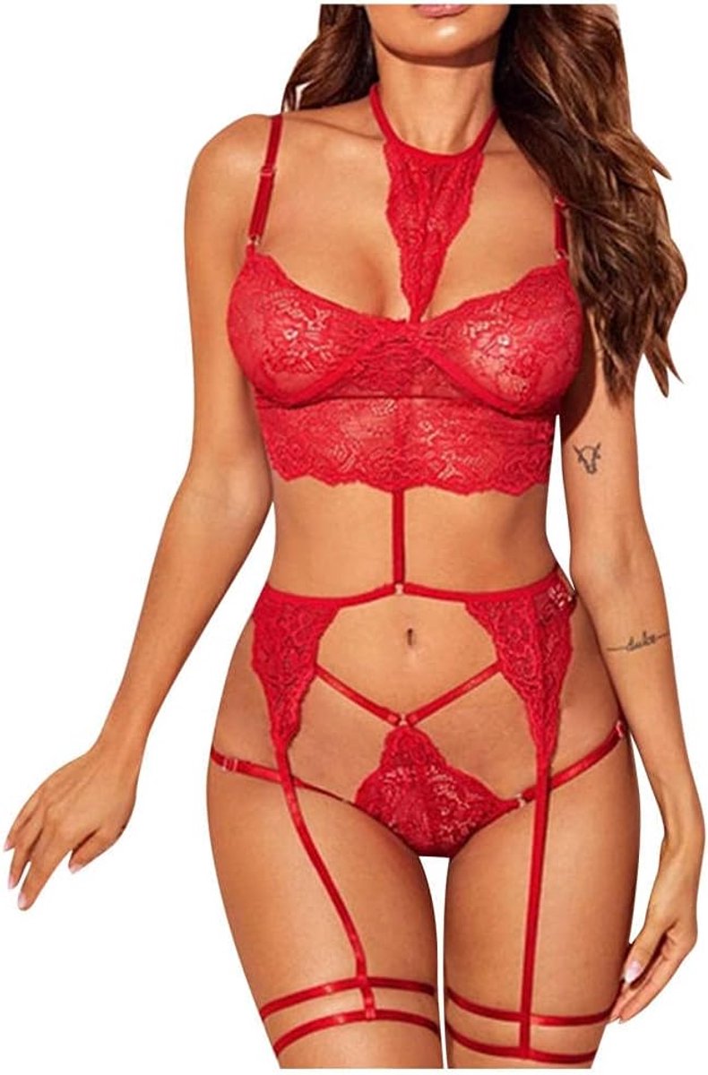 Sexy Ondergoed Hollow Beha String Vrouwen Transparant Ondergoed Kanten set