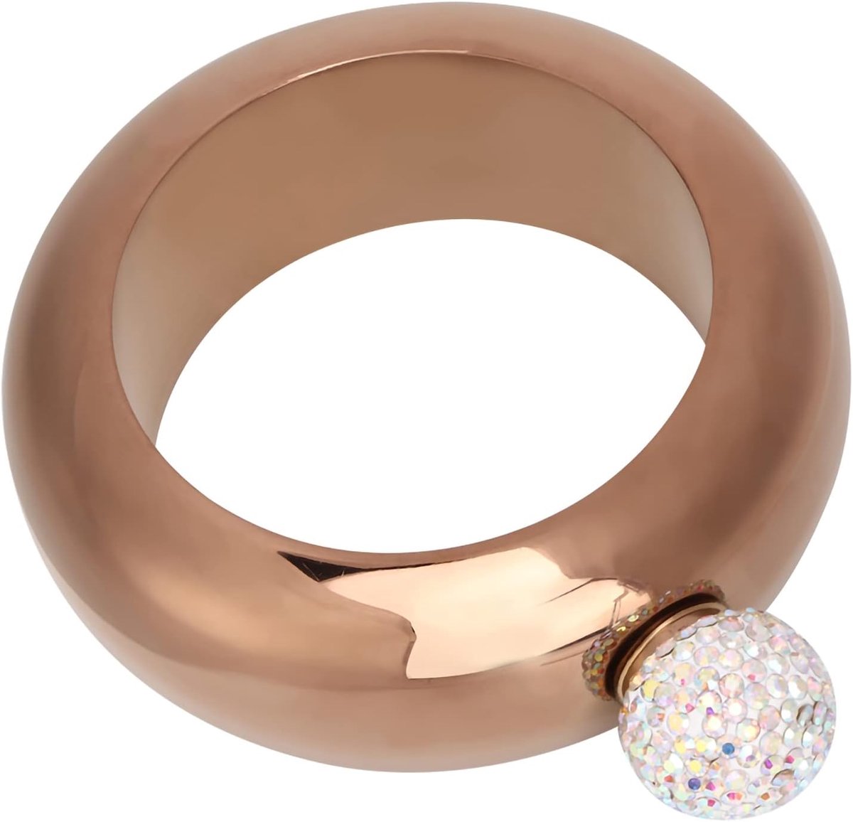 Heupfles voor armband, heupfles voor armband, wijnalcohol van roestvrij staal, armband, heupfles, poltrechter voor dansbar (brons 1)
