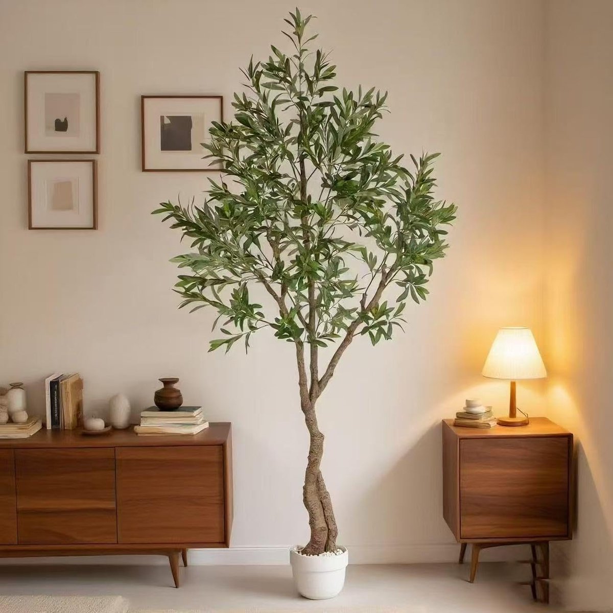 Kunstmatige Olijfboom - 180cm Grote Kunstplant in Pot, Olijfboom Kunstboom voor Binnen Buiten Huis Thuis Kantoor Tuin Moderne Decoratie Housewarming